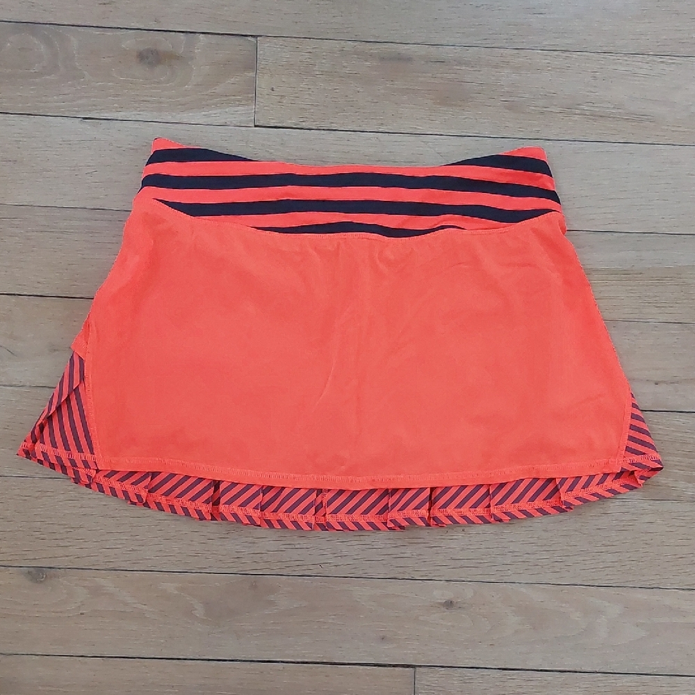 Lululemon Orange and Black Striped Women's Running Skort